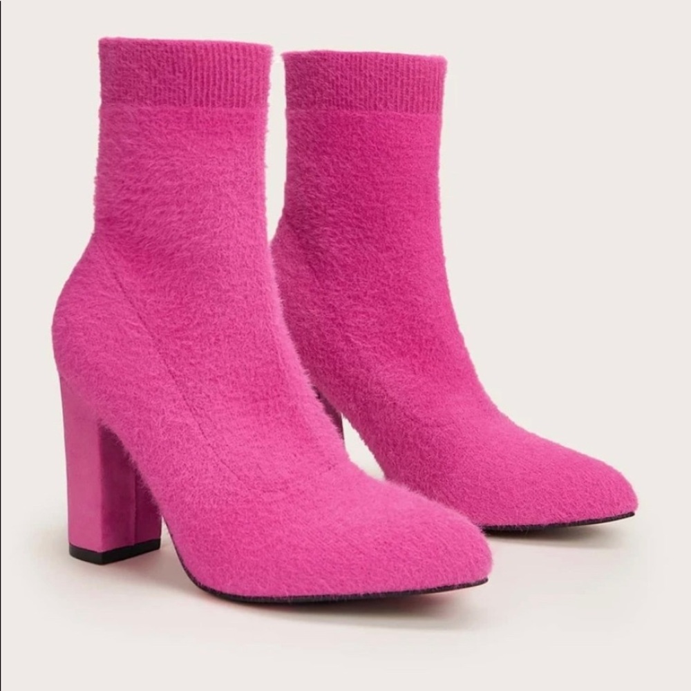 Gorgeous NWT  Pink Sock Booties 💖 Size Eu38 (7)